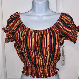 Colorful Striped Women's Top